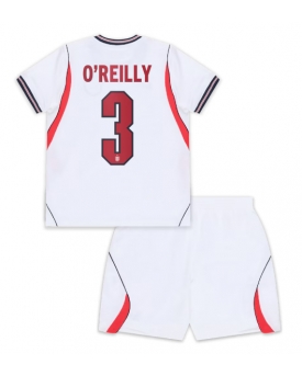 Billige Fotballdrakt England Nico O'Reilly #3 Replika Hjemmedraktsett Barn VM 2026 Kortermet (med bukser)